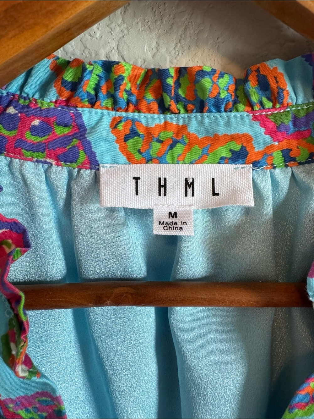 THML Turquoise Multi-Color Printed Mini Dress - Picture 5 of 9